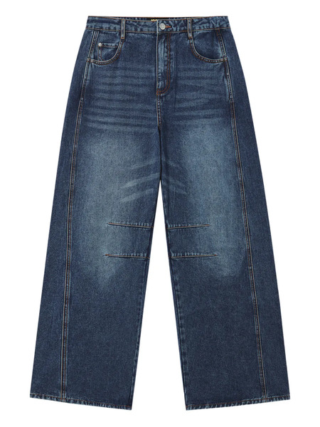  Mini Cream Panelled Jeans - Blue 