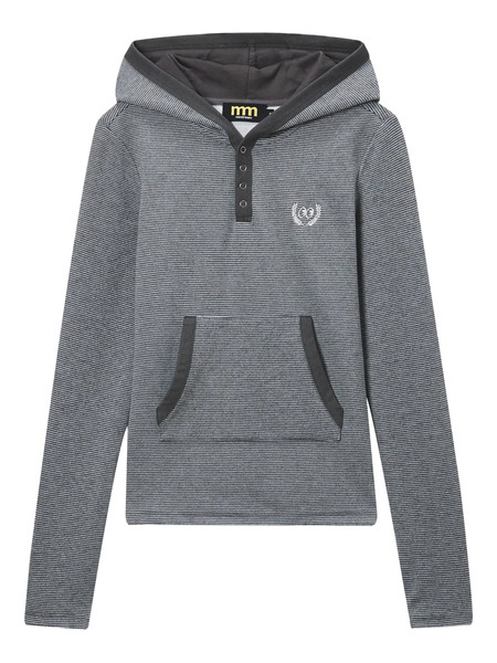  Mini Cream Striped Hoodie - Grey 