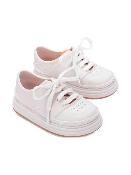  Mini Melissa Bold Lace-up Sneakers - Neutrals 