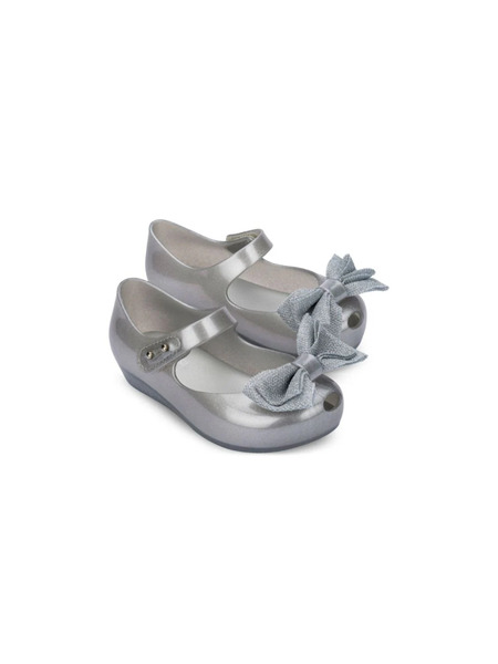  Mini Melissa Bow-detailing Ballerinas - Silver 