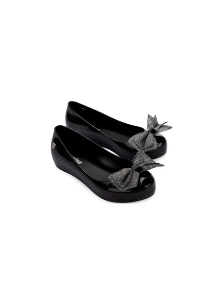  Mini Melissa Bow-detaling Ballerinas - Black 