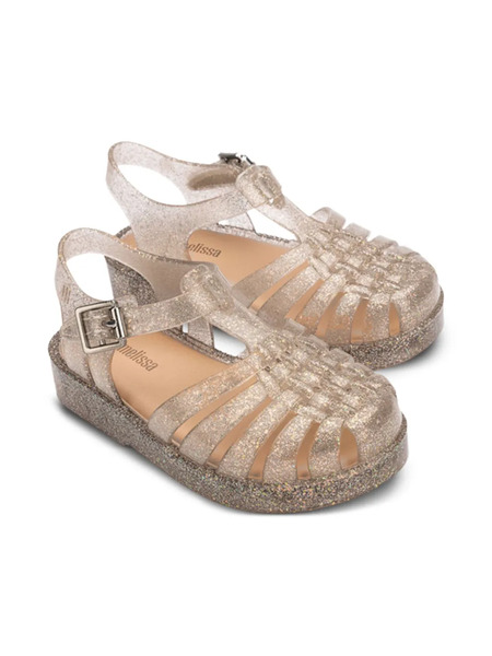  Mini Melissa Glitter-detailing Sandals - Gold 