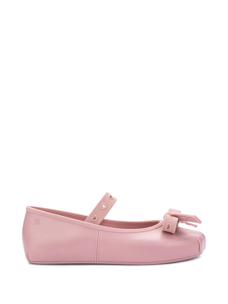  Mini Melissa Heart-appliqué Bow Ballerina - Pink 