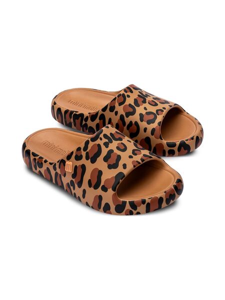  Mini Melissa Leopard-print Slippers - Neutrals 