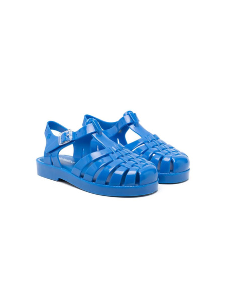  Mini Melissa Round-toe Buckled Jelly Shoes - Blue 