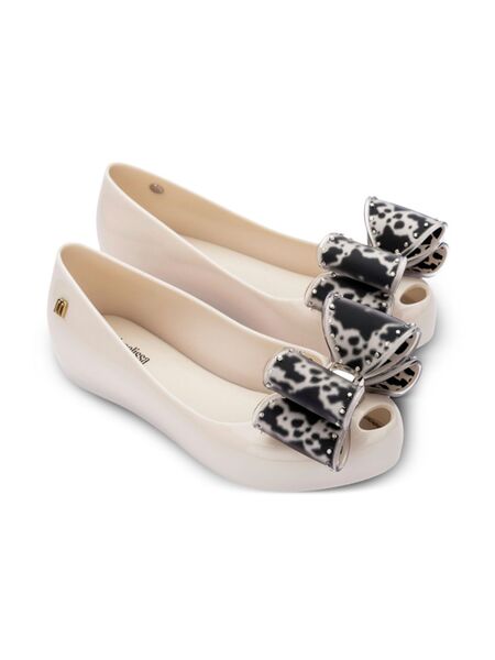  Mini Melissa Ultragirl Classic Bow Ballet Flats - Neutrals 
