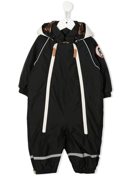  Mini Rodini Alaska Panda Hooded Snowsuit - Black 