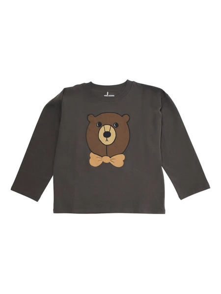  Mini Rodini Bear Bow Long-sleeve T-shirt - Grey 