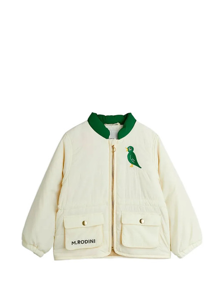  Mini Rodini Bird-embroidered Jacket - White 
