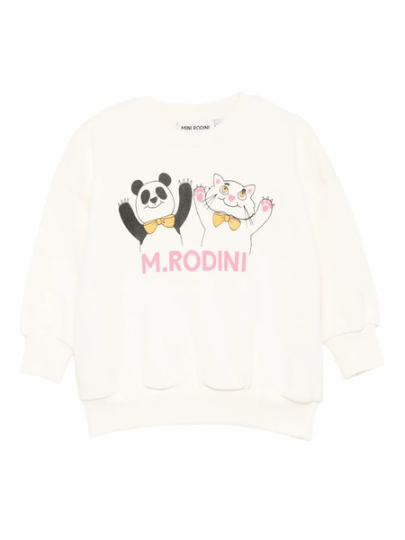  Mini Rodini Cartoon-print Sweatshirt - Neutrals 