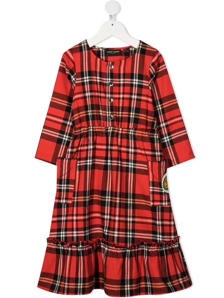  Mini Rodini Check Flannel Dress - Red 
