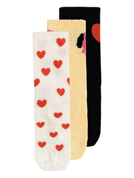  Mini Rodini Doggie Socks (pack Of Three) - White 