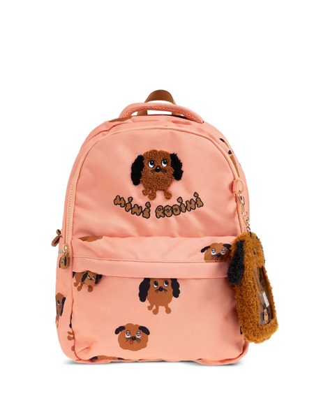  Mini Rodini Doggies Appliqué Backpack - Pink 