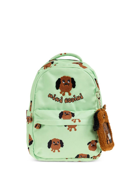  Mini Rodini Doggies Print Backpack - Green 