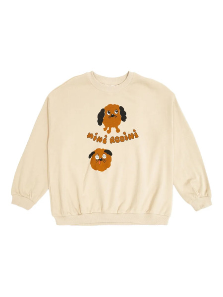  Mini Rodini Doggies Sweatshirt - Neutrals 