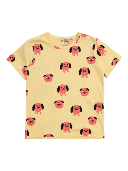  Mini Rodini Doggies T-shirt - Yellow 