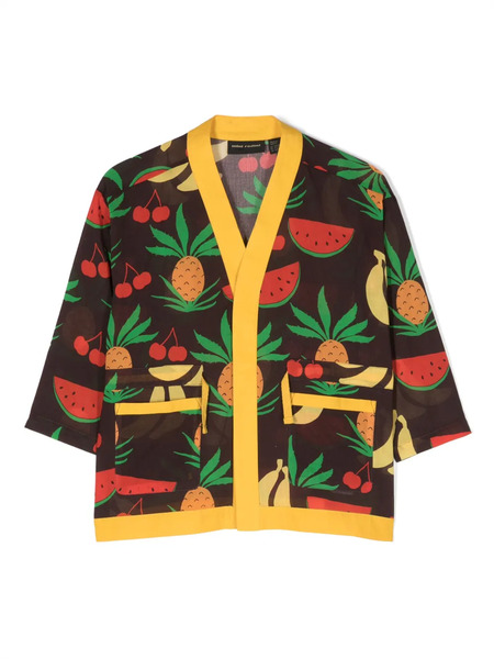  Mini Rodini Fruit-print Cardigan - Brown 