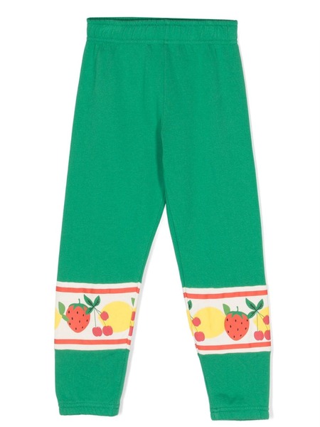  Mini Rodini Fruit-print Organic Cotton Trousers - Green 