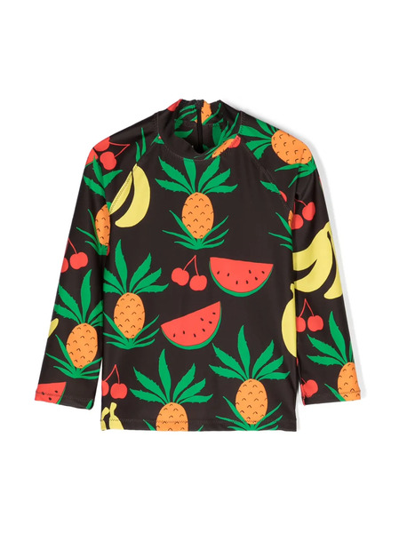  Mini Rodini Fruit-print Sun Protection Top - Brown 