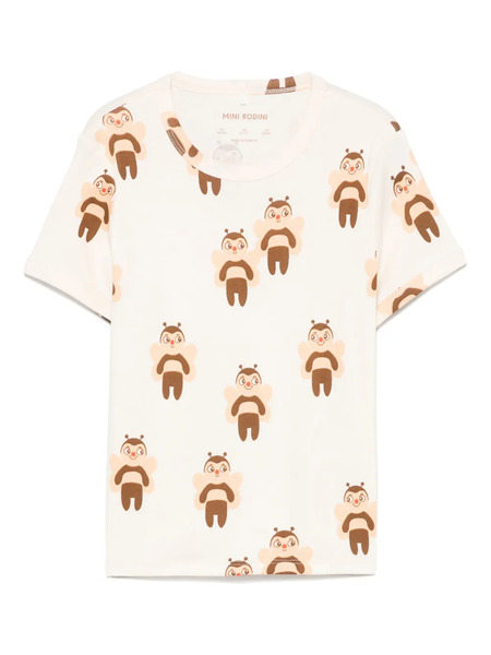  Mini Rodini Graphic-print T-shirt - Neutrals 