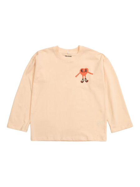  Mini Rodini Heart In Shoes Long-sleeve T-shirt - Pink 