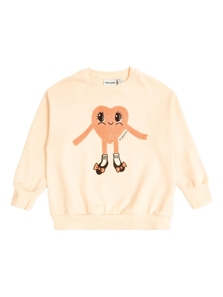  Mini Rodini Heart In Shoes Sweatshirt - Neutrals 