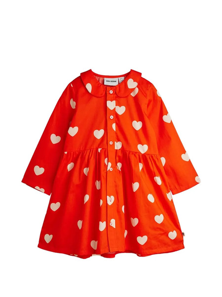  Mini Rodini Heart-pattern Dress - Red 