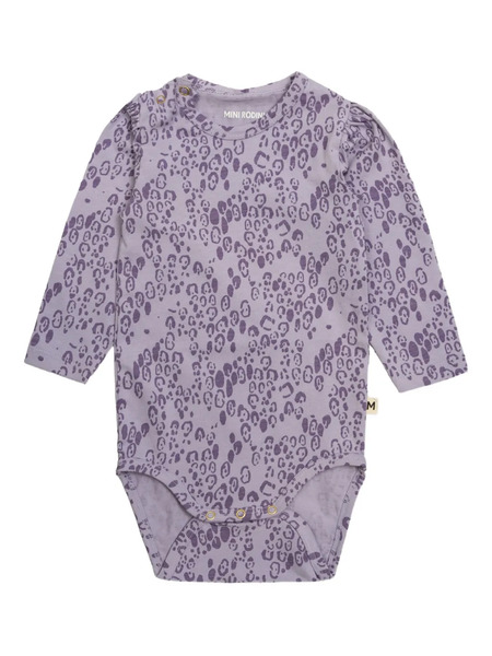  Mini Rodini Leopard-pattern Bodysuit - Purple 