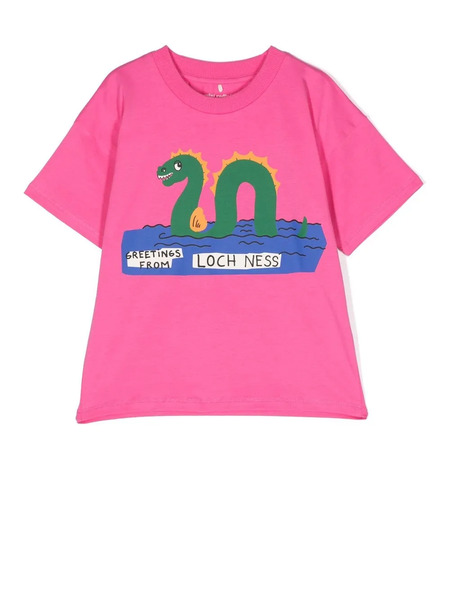  Mini Rodini Loch Ness Graphic-print T-shirt - Pink 