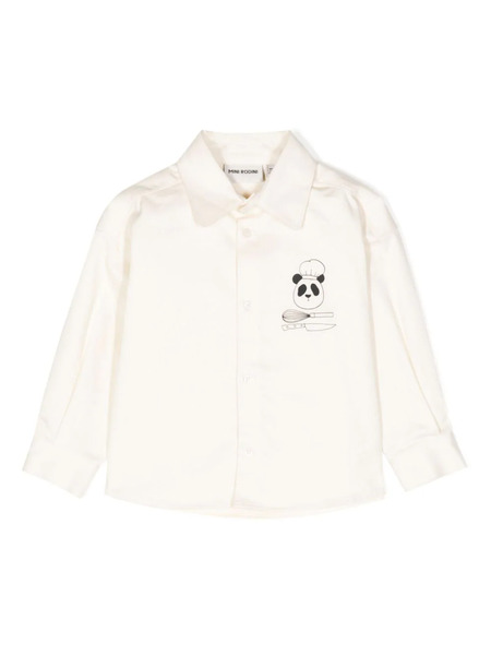  Mini Rodini Long-sleeve Cotton Shirt - Neutrals 