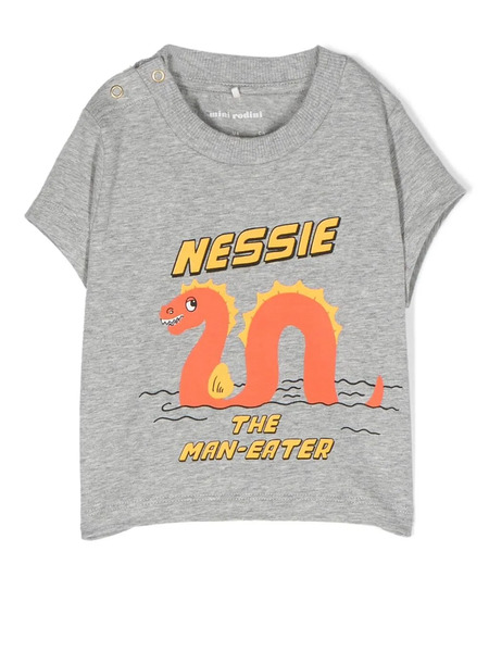  Mini Rodini Nessie Graphic-print T-shirt - Grey 