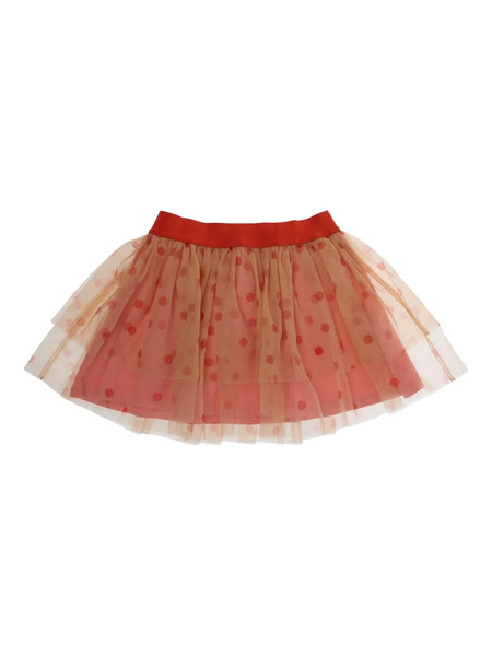  Mini Rodini Polka-dot Tulle Skirt - Pink 