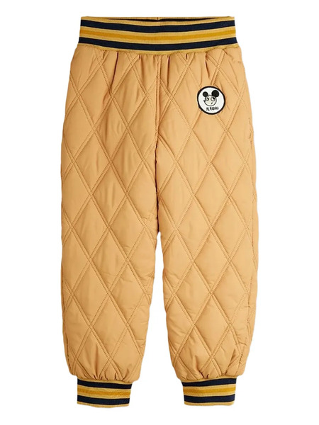  Mini Rodini Quilted Logo-patch Trousers - Neutrals 