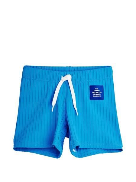  Mini Rodini Ribbed Drawstring Swimwear - Blue 