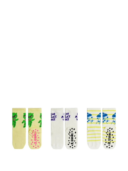  Mini Rodini Ribbed-knit Socks (set Of Three) - White 