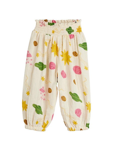  Mini Rodini Smocked-waist Printed Trousers - Neutrals 