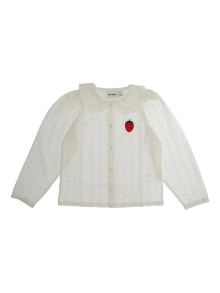  Mini Rodini Strawberry-embroidered Blouse - White 