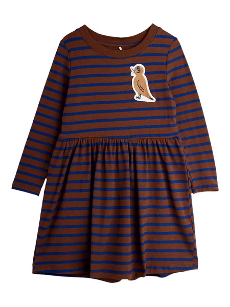  Mini Rodini Striped Dress - Brown 