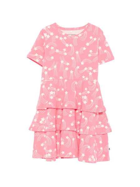  Mini Rodini Tiered Print Dress - Pink 