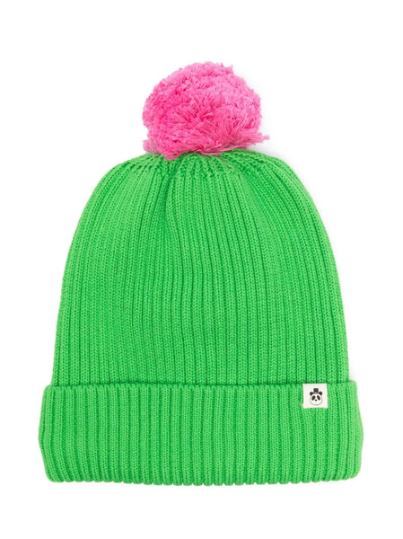  Mini Rodini Two-tone Ribbed-knit Beanie - Green 