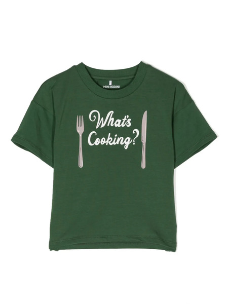  Mini Rodini What's Cooking-print T-shirt - Green 