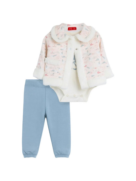 Mininio Abstract-print Trousers (set Of Three) - Blue 