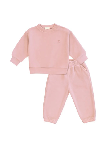  Mininio Crew-neck Tracksuit Set (set Of Two) - Pink 