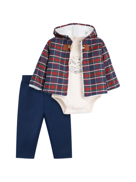  Mininio Elastic-waist Trousers Set (set Of Three) - Blue 