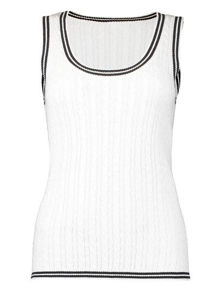  Minnie Rose Scoop-neck Tank Top - White 