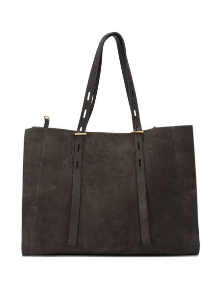  Minobossi Paula Suede Leather Tote Bag - Brown 