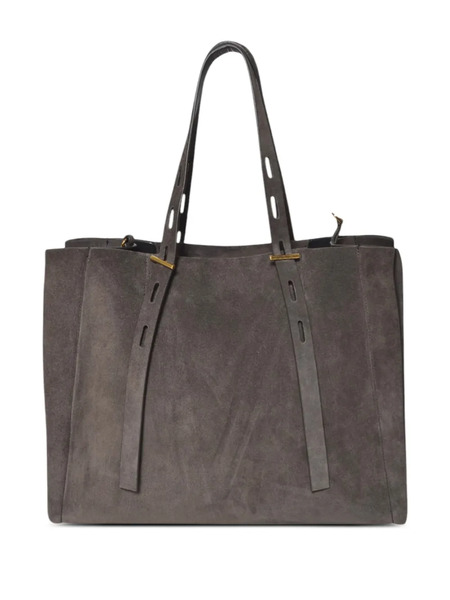  Minobossi Suede Leather Tote Bag - Brown 