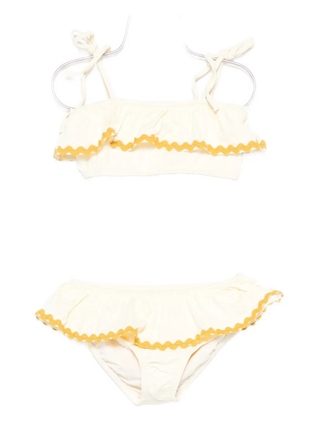  Mipounet Lia Ruffled-trim Swimsuit - Yellow 