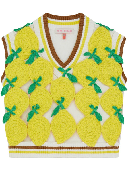  Mira Mikati Crochet-lemon Vest - Yellow 