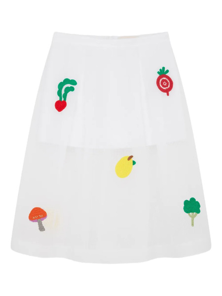  Mira Mikati Embroidered Mini Skirt - White 